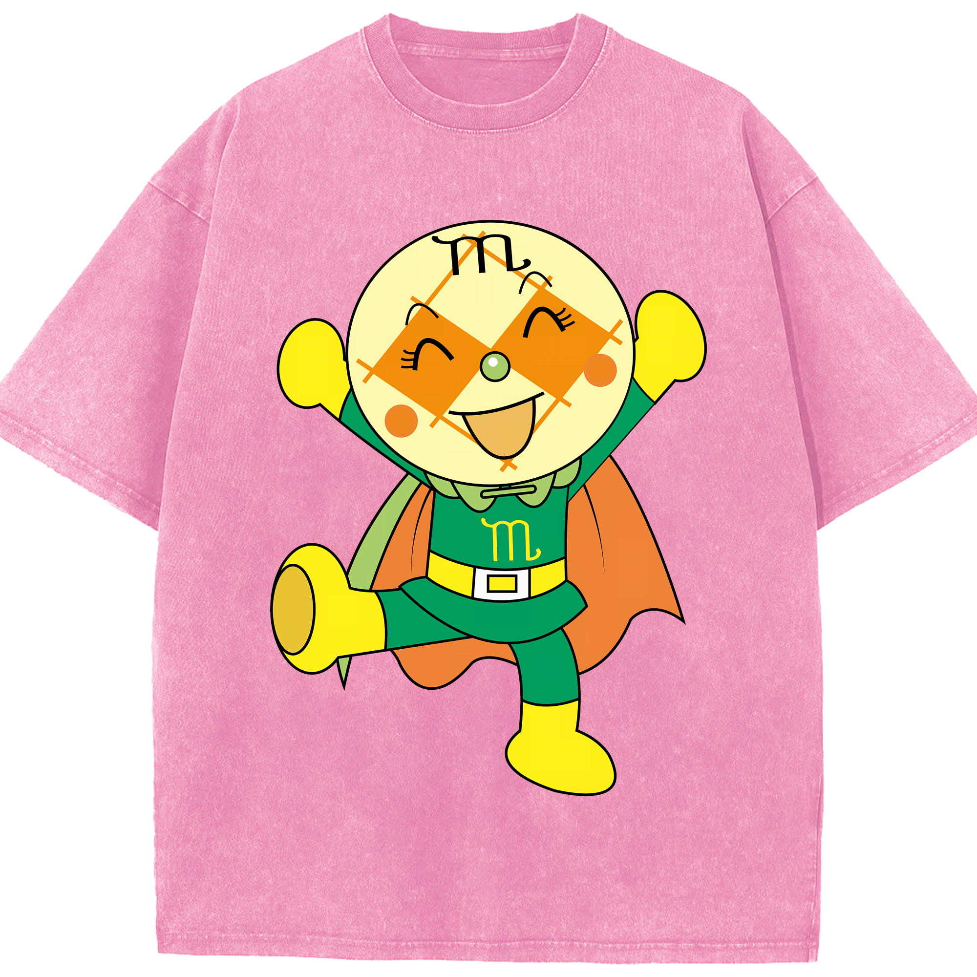 （画像用） アンパンマン Anpanman 綿100% ヴィンテージ風 半袖Tシャツ（フロントプリント）